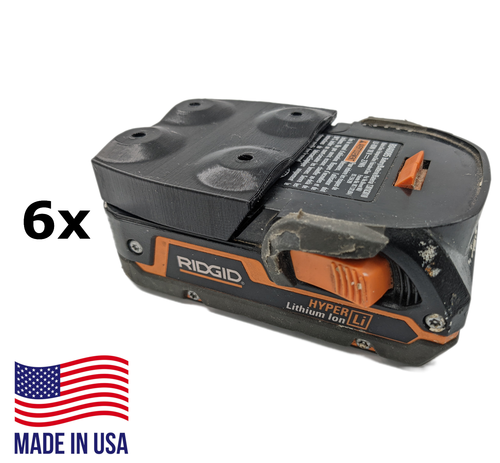 NEW! 6 Pack: RIDGID 18V Battery Mounts / Hangers / Holders - MADE IN USA