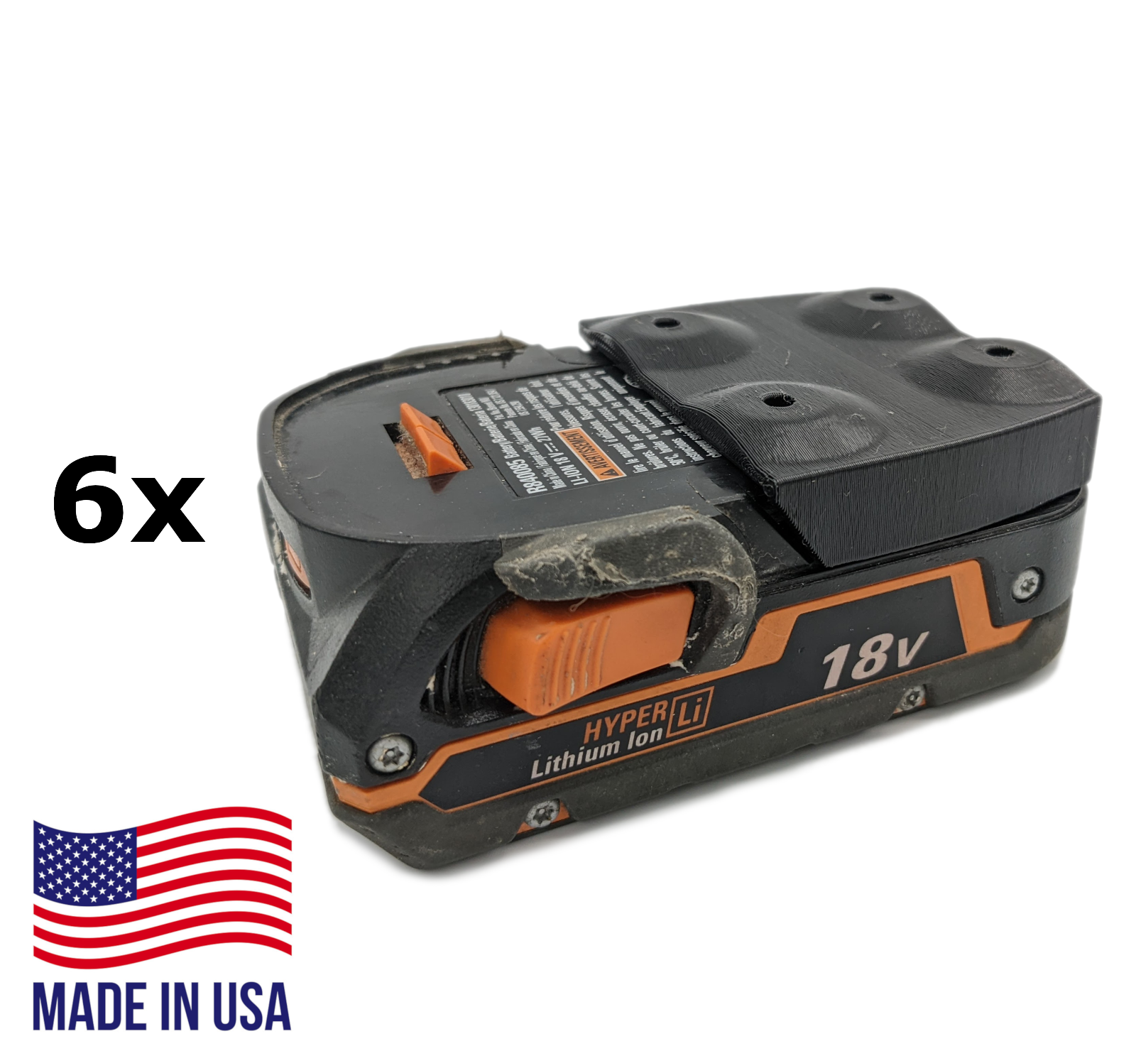 NEW! 6 Pack: RIDGID 18V Battery Mounts / Hangers / Holders - MADE IN USA