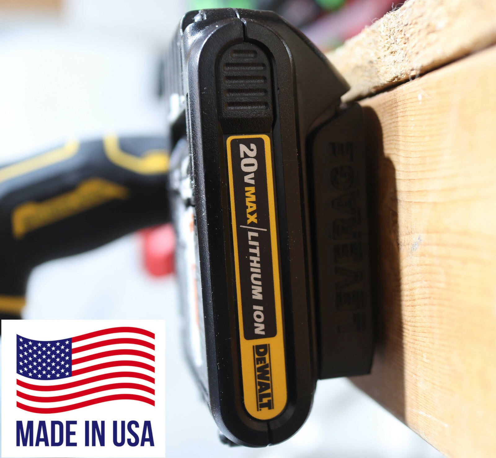 BEST FIT! 6 Pack: DeWALT 20V 60V Battery Mounts / Hangers / Holders MADE IN USA