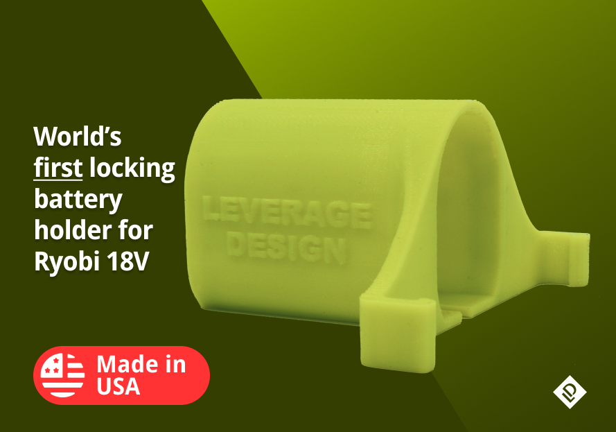 LOCKING! 12 Pack: Ryobi 18V ONE+ Battery Mounts / Hangers / Holders MADE IN USA