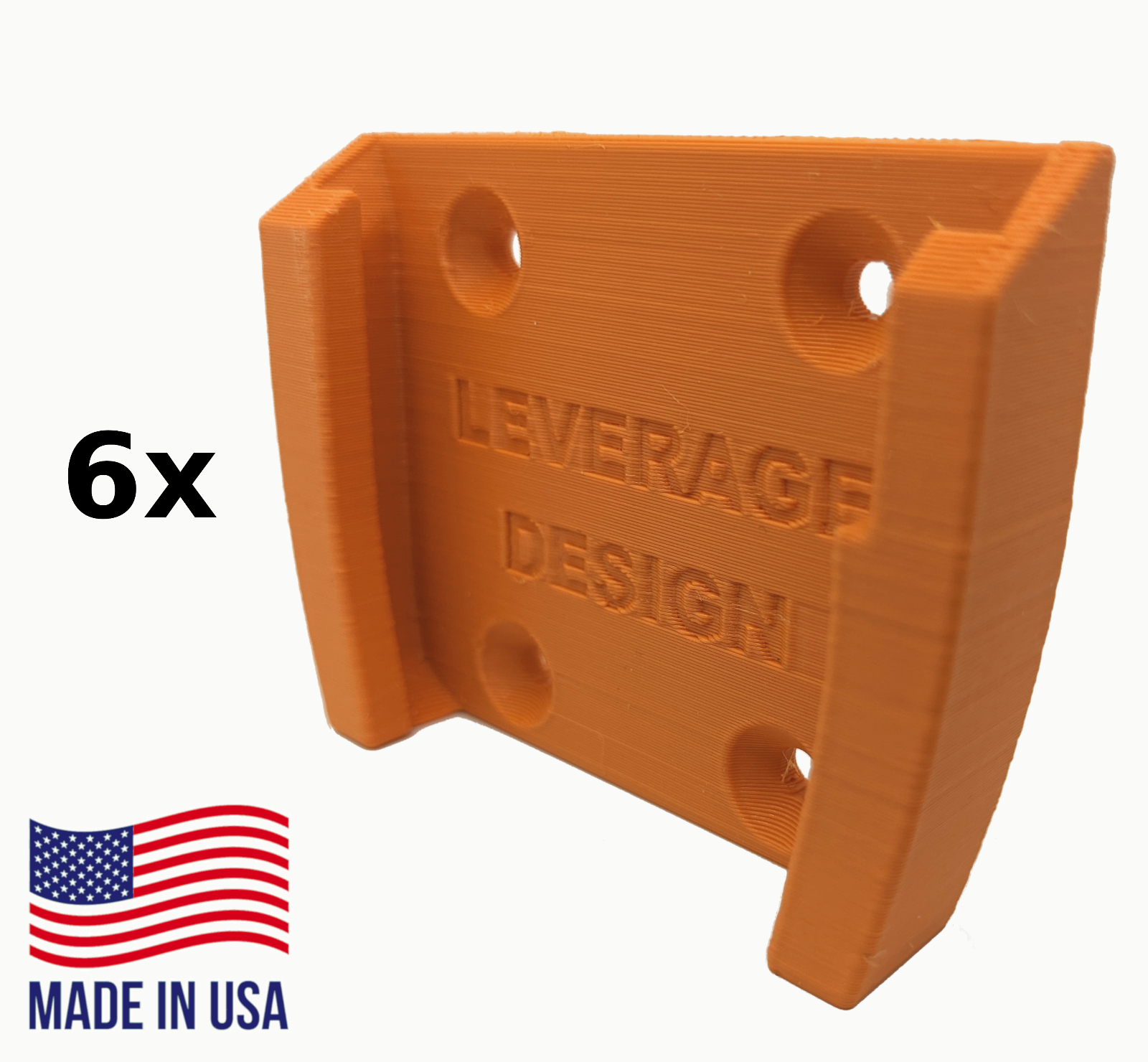 ORANGE! 6 Pack: RIDGID 18V Battery Mounts / Hangers / Holders - MADE IN USA