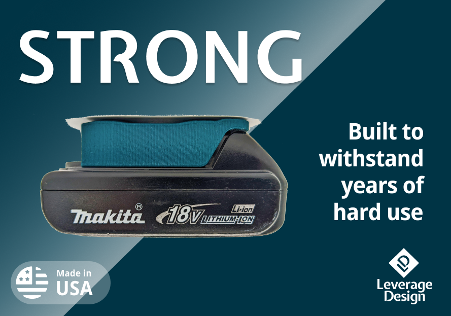 6 Pack Makita 18V Battery Mounts / Holders - MADE IN USA