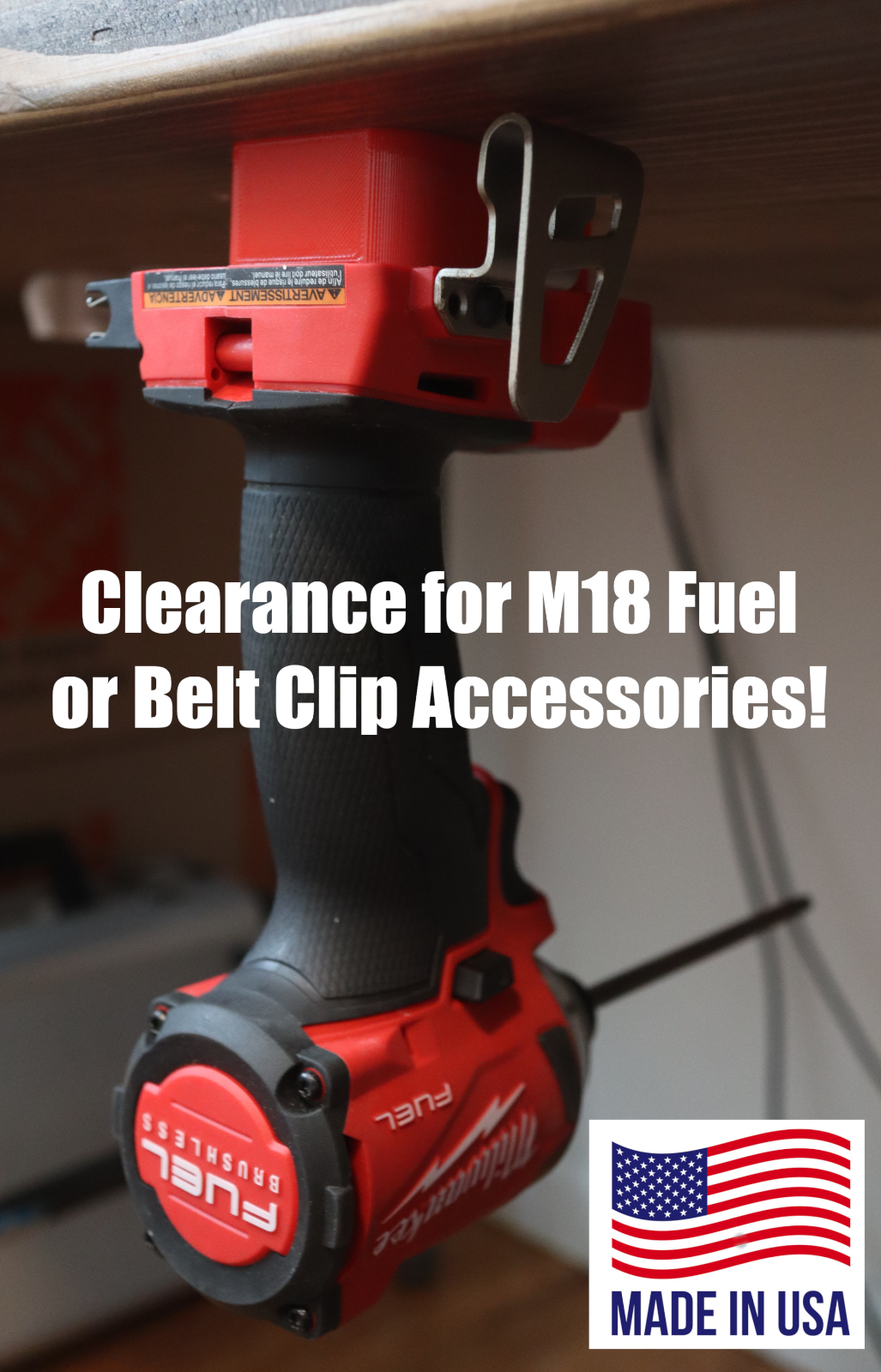 6 Pack: HEAVY DUTY Milwaukee M18 FUEL TOOL Mount Hanger Holder Belt Clip