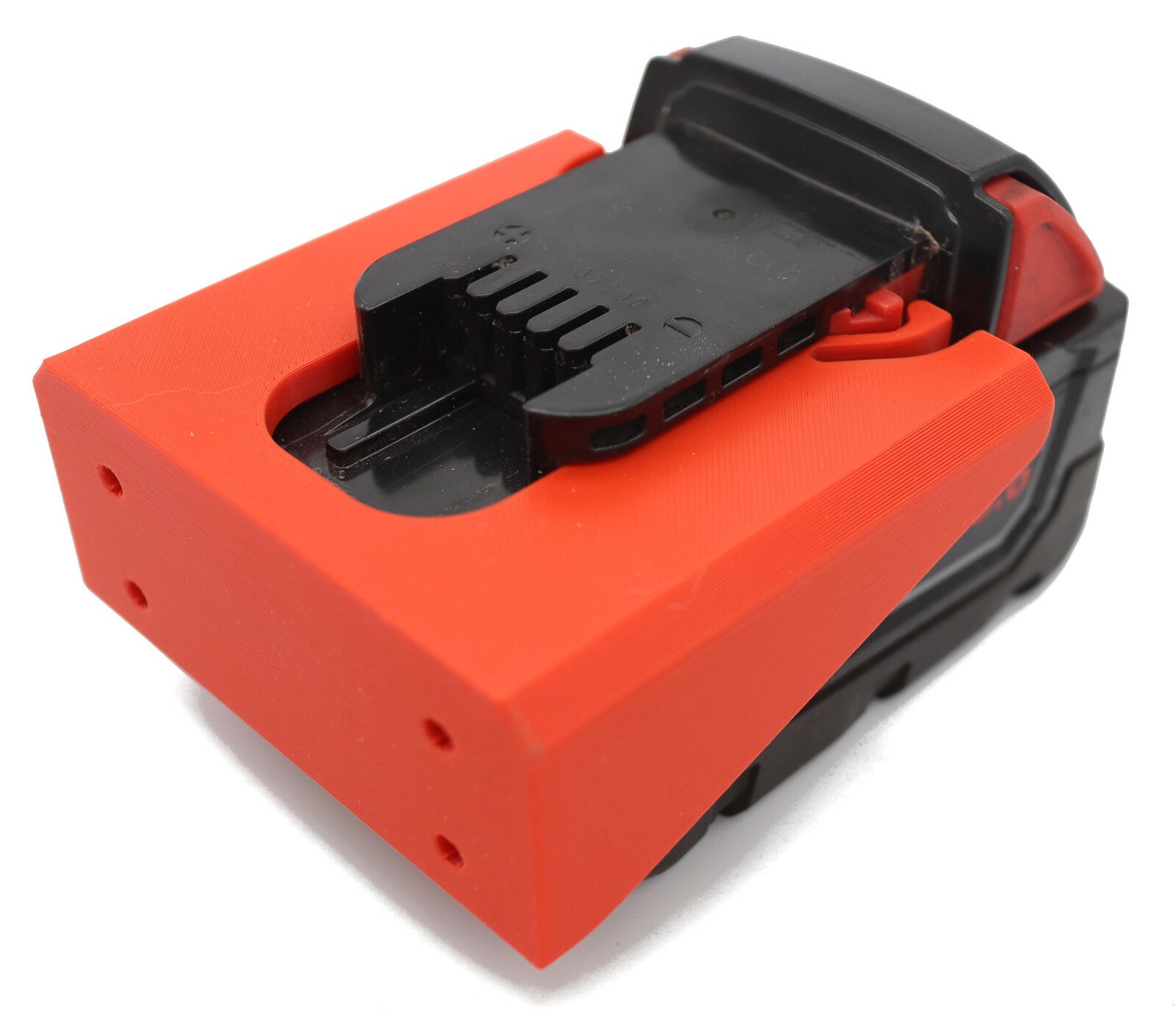 IMPROVED DESIGN: 2 Pack - Milwaukee Battery Holder Wall Mount M18 MADE IN USA