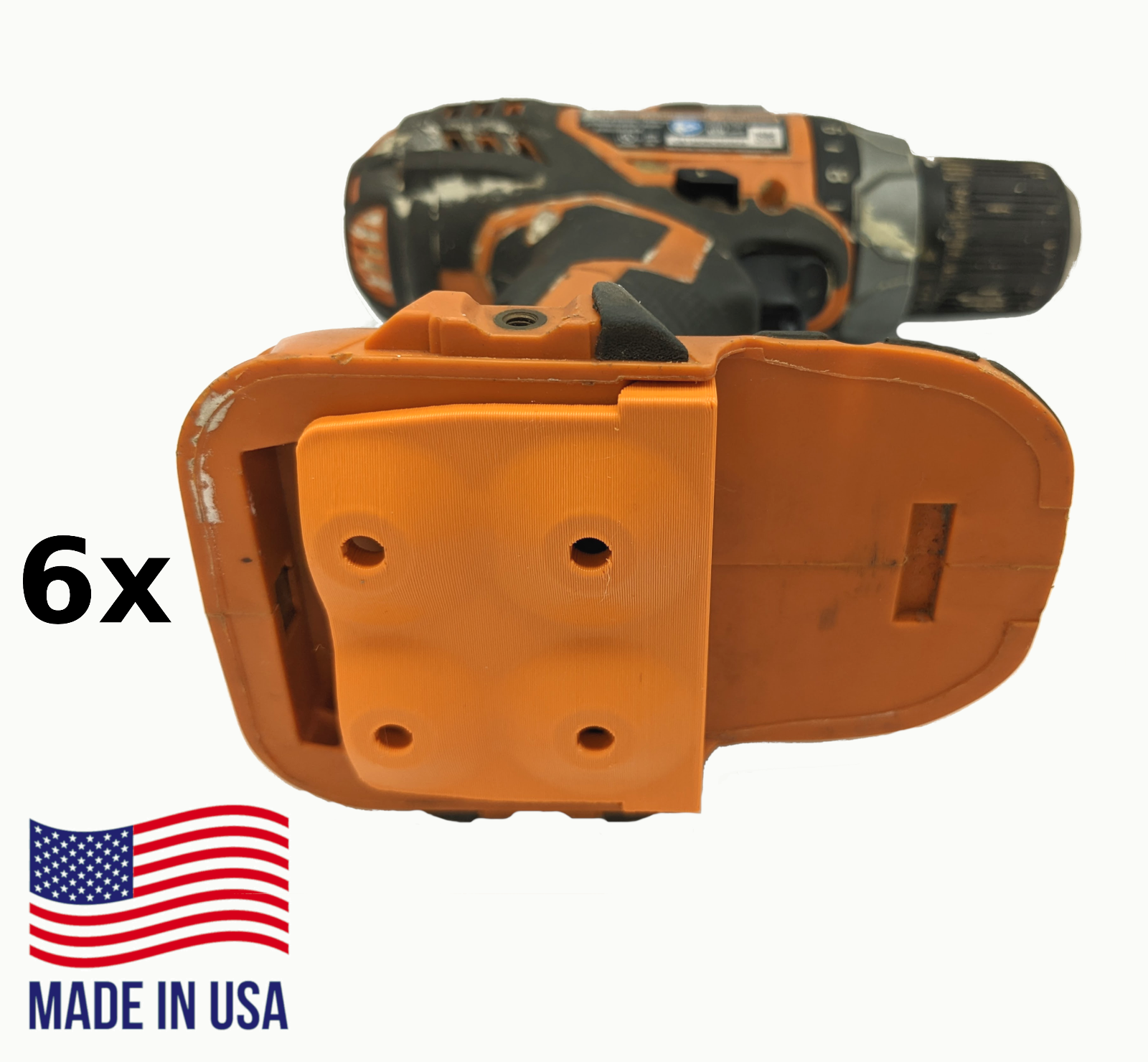 ORANGE! 6 Pack: RIDGID 18V Tool Mounts / Hangers / Holders - MADE IN USA