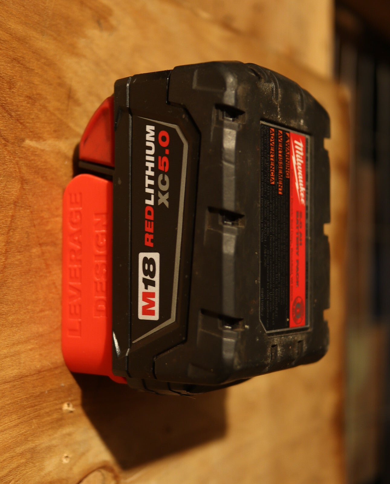 6 Pack: HEAVY DUTY Milwaukee M18 Battery Holder / Wall Bracket Under Shelf Mount