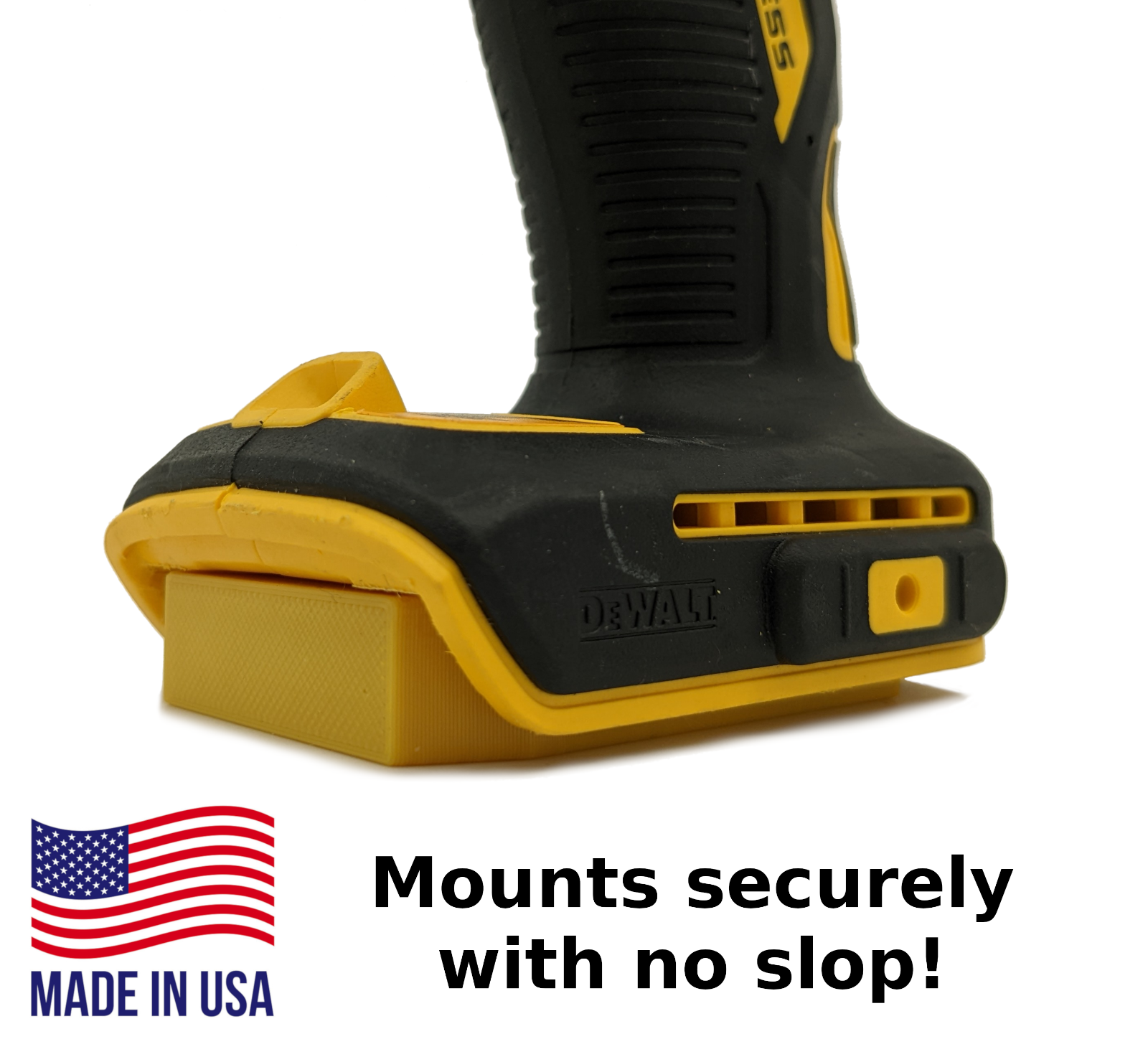 BEST FIT Yellow 10 Pack DeWALT 20V Tool Mounts / Hangers / Holders - MADE IN USA