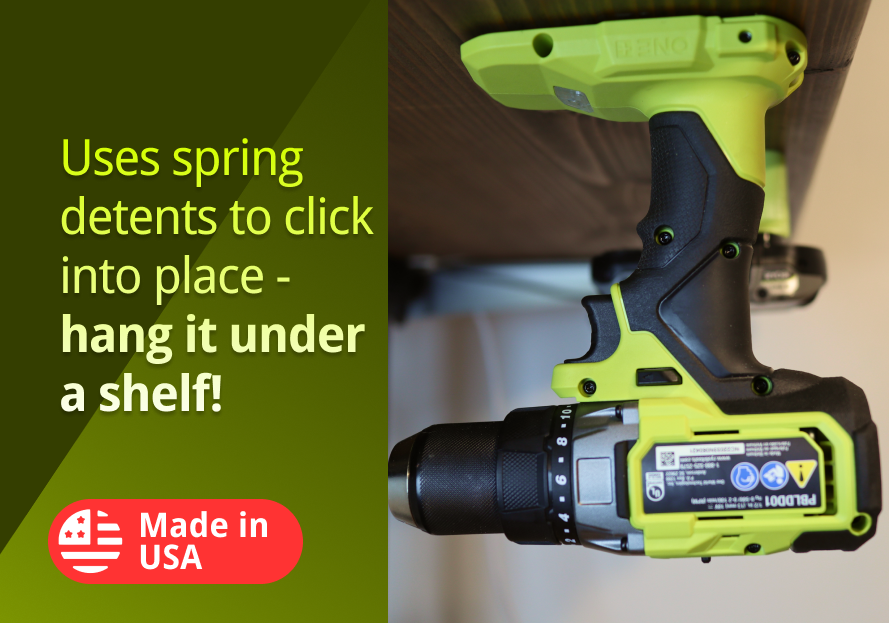 SNAP FIT! 10 Pack: Ryobi 18V ONE+ Tool Mounts / Hangers / Holders MADE IN USA