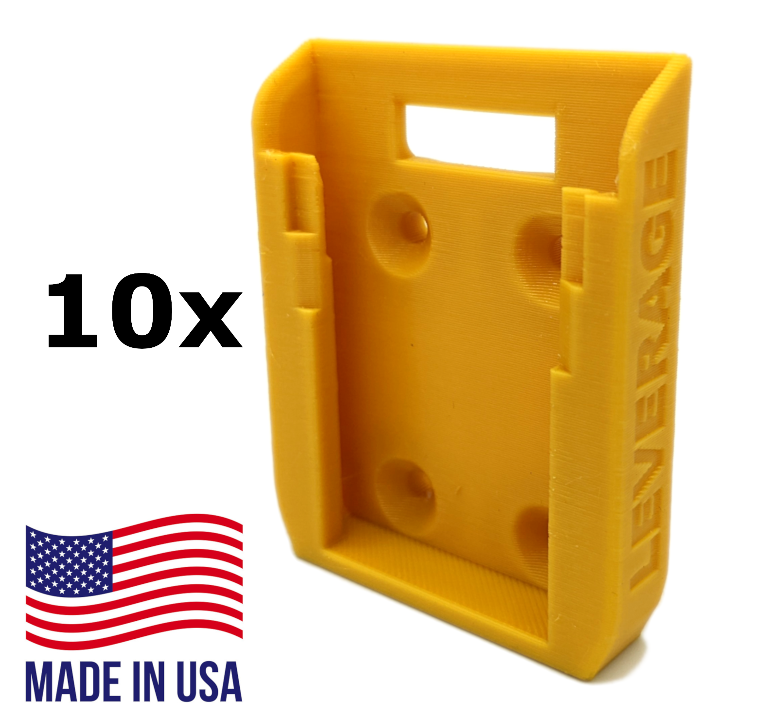 YELLOW! 10 Pack: DeWALT 20V 60V Battery Mounts / Hangers / Holders MADE IN USA