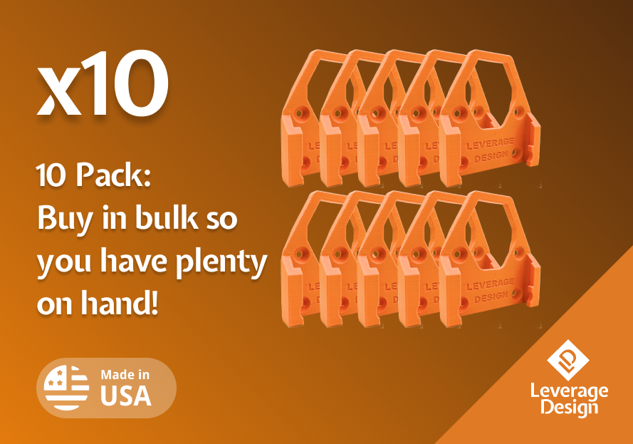 LOCKING! 10 Pack: RIDGID 18V ORANGE Battery Mounts / Holders - MADE IN USA