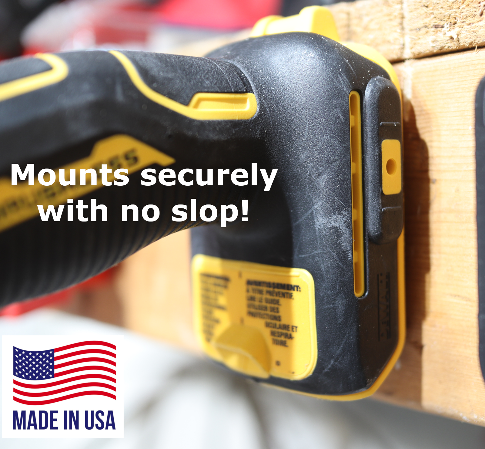 BEST FIT! 6 Pack: DeWALT 20V 60V Tool Mounts / Hangers / Holders - MADE IN USA