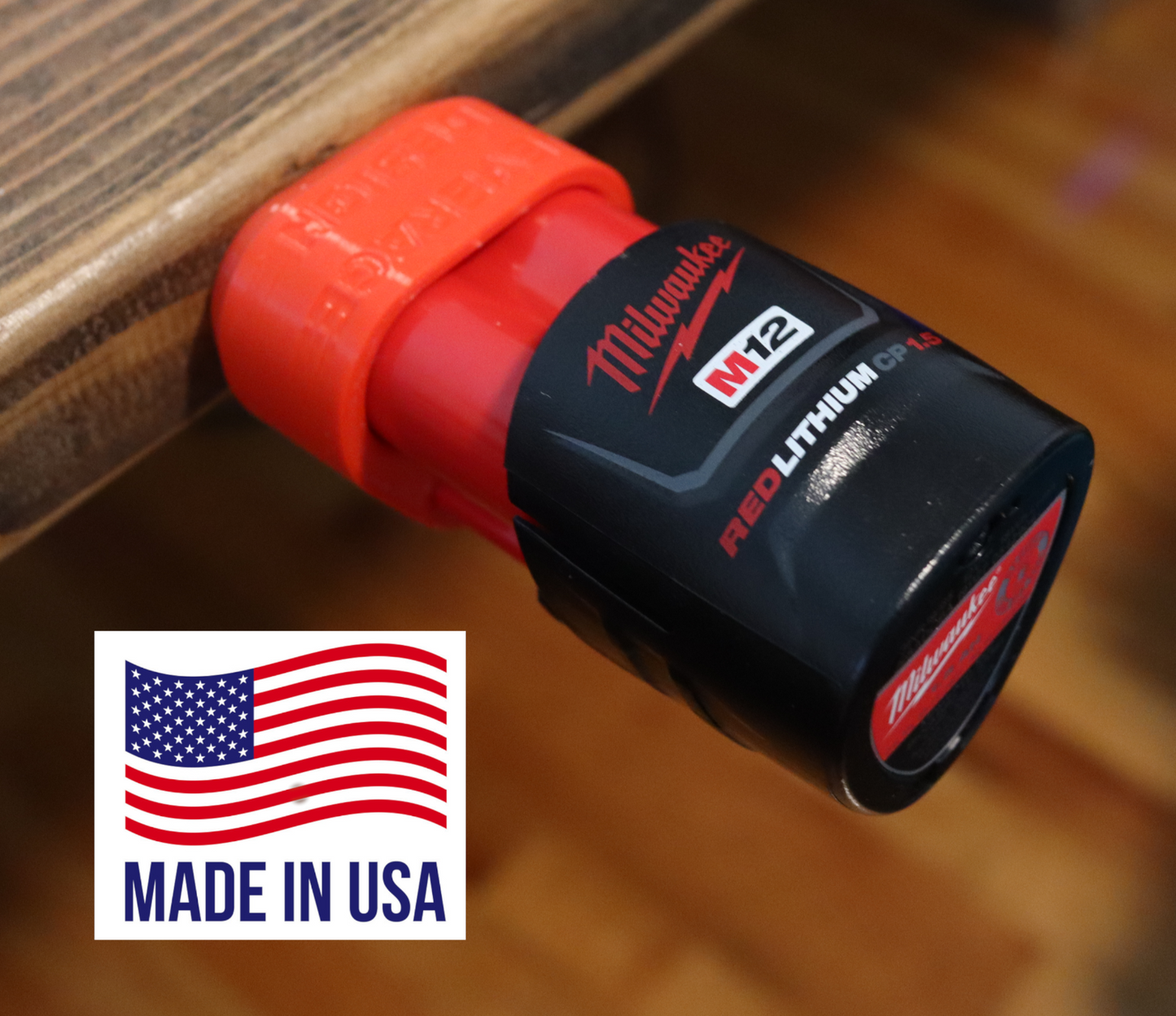 12 Pack: HEAVY DUTY Milwaukee M12 Battery Mount / Hanger / Holder - USA Made